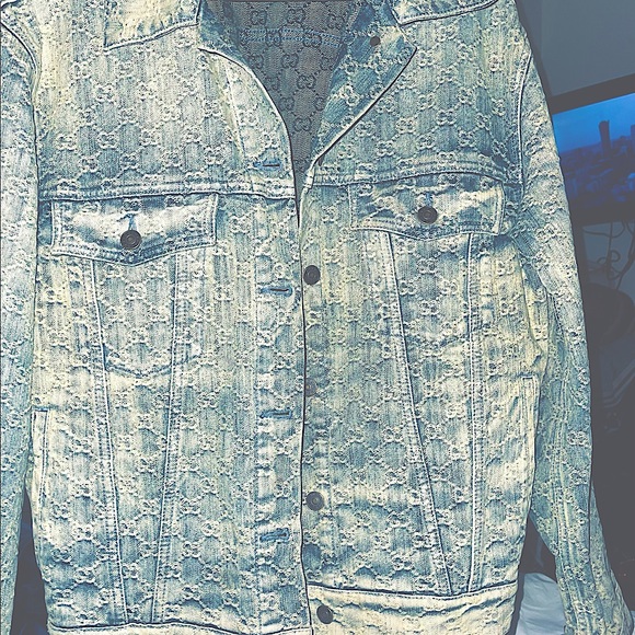 Auth GUCCI jacquard GG Jean jacket brand new with tags ID:678791XDBOK - Picture 2 of 12